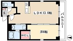 axissakae5 1LDKの間取図画像