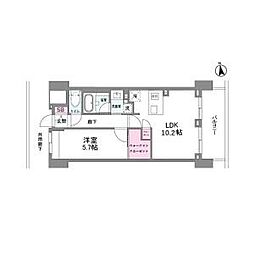 シーズンフラッツ今池NORTH 1LDKの間取図画像