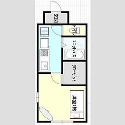 セイブステイツ野並 1Kの間取図画像