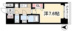 プレサンスTHE久屋大通レジェンド 1Kの間取図画像