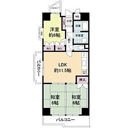 レジデンス代官町スクエア 3LDKの間取図画像