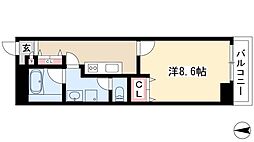 Enchante泉 1Kの間取図画像