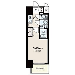 S-RESIDENCE金山WEST 1Kの間取図画像