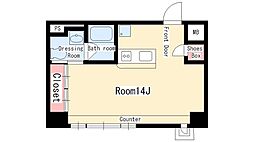 KDXレジデンス東桜1 ワンルームの間取図画像