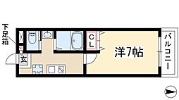 A・City瑞穂雁道 1Kの間取図画像