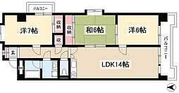 グリーンヒルズ 3LDKの間取図画像