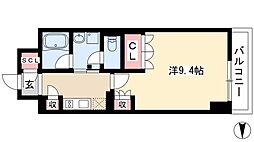 パークアクシス名駅南グランデ 1Kの間取図画像