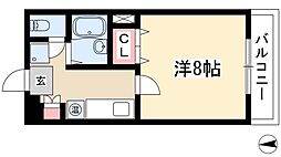 ウエスト 1Kの間取図画像