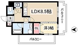 エポラール白壁 1LDKの間取図画像