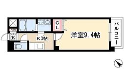 グレイスあらかわ 1Kの間取図画像