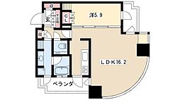 千種タワーヒルズ 1LDKの間取図画像