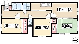 モナティス野並 3LDKの間取図画像