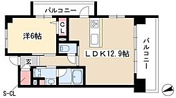 アデグランツ大須 1LDKの間取図画像