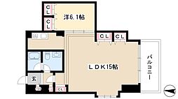 キュリアスコート 1LDKの間取図画像