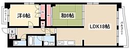 リーベン・イセヤマ 2LDKの間取図画像