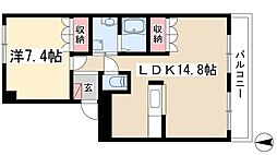 ステイ・タカダ 1LDKの間取図画像