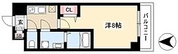 エスリード上前津エアスタ 1Kの間取図画像