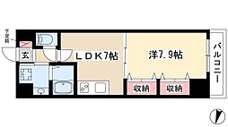 シャルール 1LDKの間取図画像