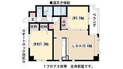 シティライフウエダ 2LDKの間取図画像