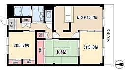 レジデンス井の森 3LDKの間取図画像
