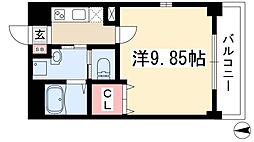 ソフィア 1Kの間取図画像