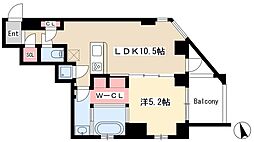 SK'BUILDING-501 1LDKの間取図画像