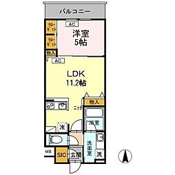 ダイワシティー大須 1LDKの間取図画像