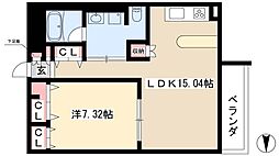 RESIDIA東桜2 1LDKの間取図画像