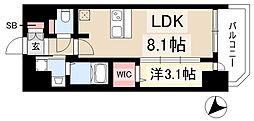 プレサンスNAGOYA覚王山 1LDKの間取図画像