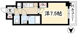 エスリード上前津テルツェ 1Kの間取図画像