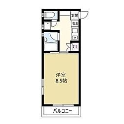 シーズンコート塩釜駅前 1Kの間取図画像