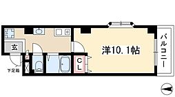 ザ・スクエア 1Kの間取図画像