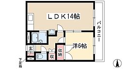 カーサノア八事第12高峰ビル 1LDKの間取図画像