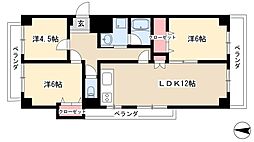 ジャルダン老松 3LDKの間取図画像
