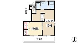 カーサベルデ 1LDKの間取図画像