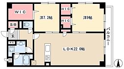 JMF-Residence名駅南 2LDKの間取図画像