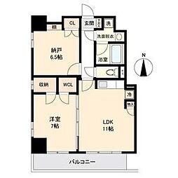 ランドハウス泉 1SLDKの間取図画像