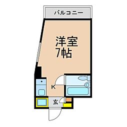 レイナビル 1Kの間取図画像