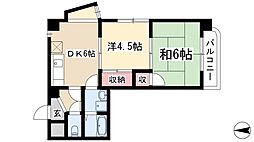 ニューアーバン 2DKの間取図画像