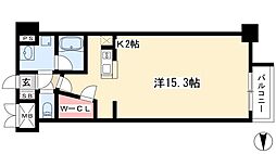 グラヴィス鶴舞 ワンルームの間取図画像