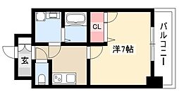 エスリード大須観音プリモ 1Kの間取図画像