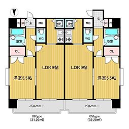 シャイン塩釜ハイツ 1LDKの間取図画像