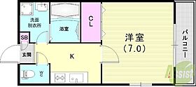 スカイテイカー神戸上沢  ｜ 兵庫県神戸市長田区房王寺町1丁目5-13（賃貸アパート1K・1階・26.08㎡） その2