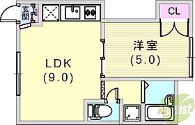 ときわ花山ハイツ  ｜ 兵庫県神戸市長田区花山町2丁目（賃貸アパート1LDK・1階・30.16㎡） その2