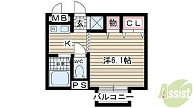 パセオミフネB棟  ｜ 兵庫県神戸市長田区御船通3丁目（賃貸アパート1K・1階・22.36㎡） その2