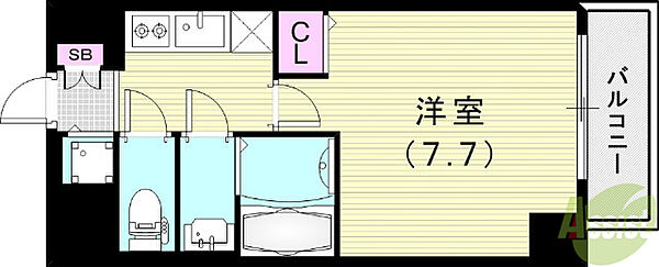 レジデンス神戸レガーロ ｜兵庫県神戸市兵庫区湊町1丁目(賃貸マンション1K・9階・26.31㎡)の写真 その2