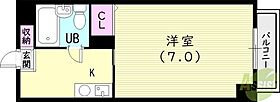 ヴィレッジゲート  ｜ 兵庫県神戸市兵庫区塚本通6丁目（賃貸マンション1K・2階・20.96㎡） その2