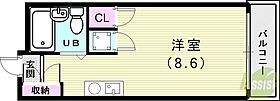 プレジール有瀬  ｜ 兵庫県神戸市西区伊川谷町有瀬（賃貸マンション1R・2階・22.68㎡） その2