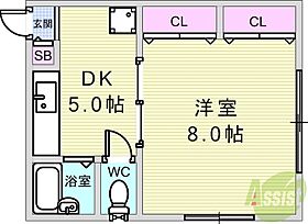 フレンドリーハイツI  ｜ 兵庫県神戸市須磨区須磨浦通5丁目（賃貸アパート1DK・1階・30.00㎡） その2