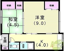 宮本アパート  ｜ 兵庫県神戸市須磨区妙法寺字兀山（賃貸アパート2K・1階・34.65㎡） その2